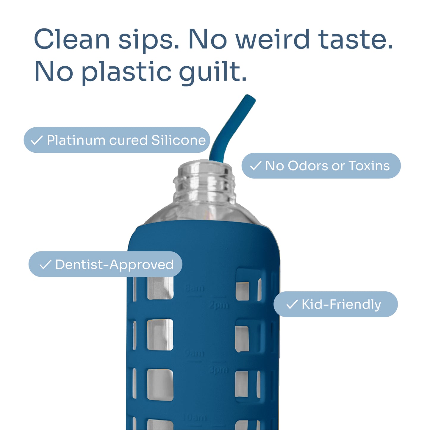purifyou® 14.5" Reusable Stainless Steel Straws with Silicone Tips – Eco-Friendly, Durable, and Travel-Ready