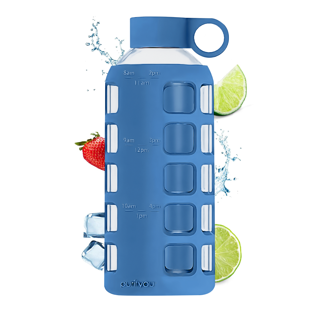 purifyou® Glass Water Bottle
