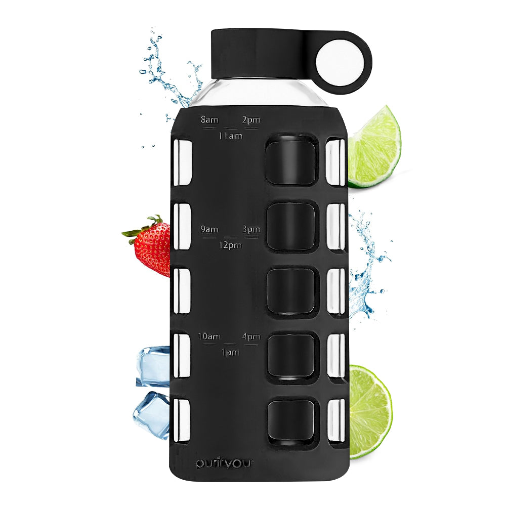 purifyou® Glass Water Bottle