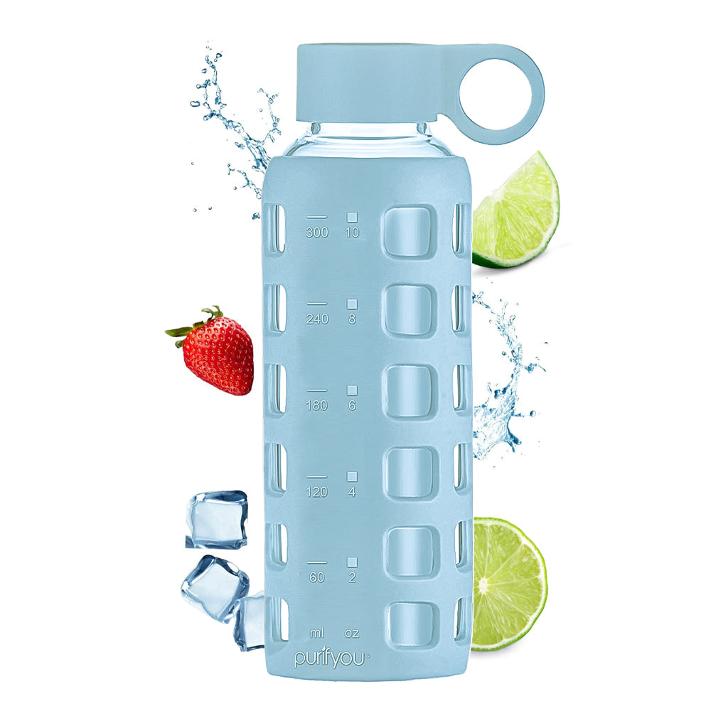 purifyou® Glass Water Bottle