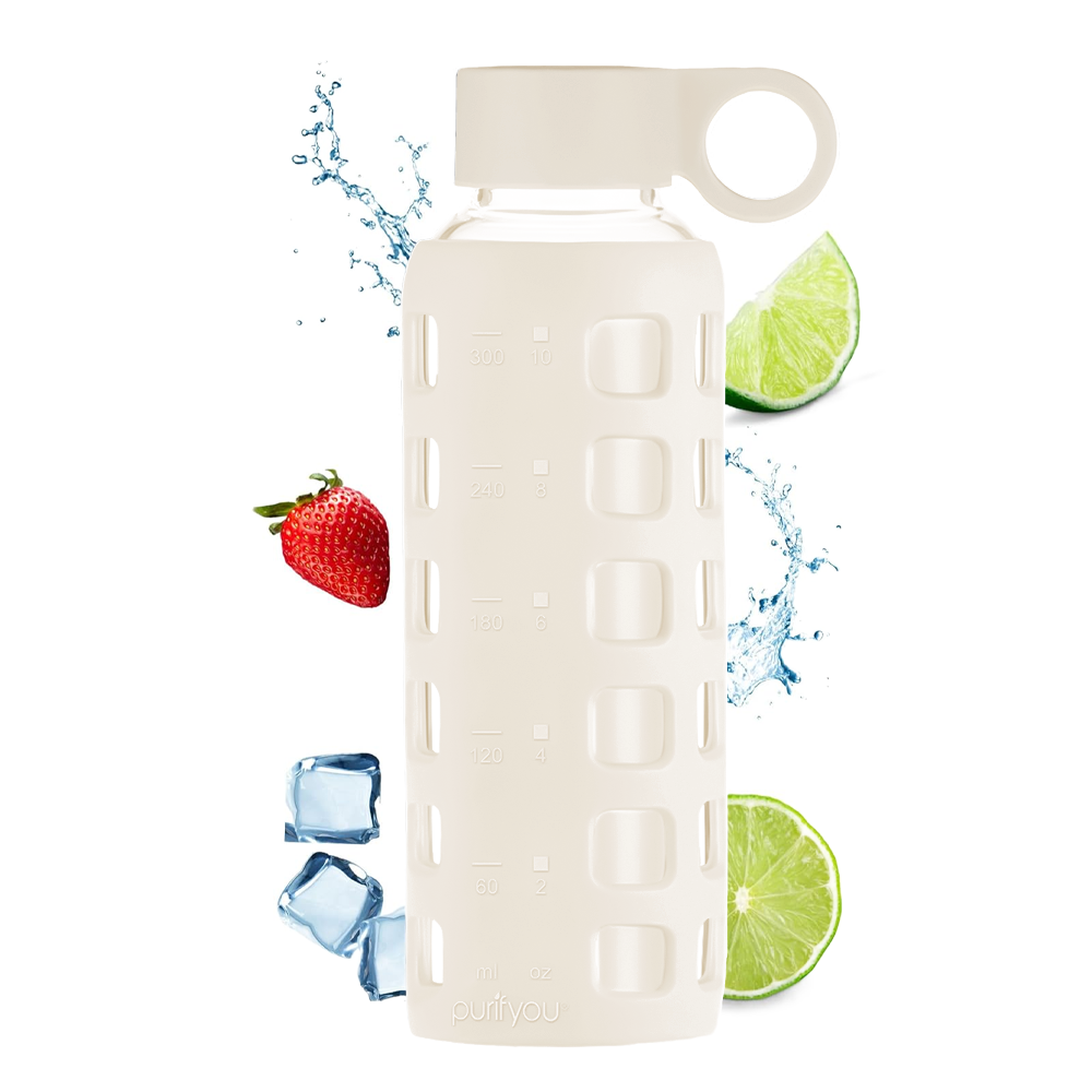 purifyou® Glass Water Bottle