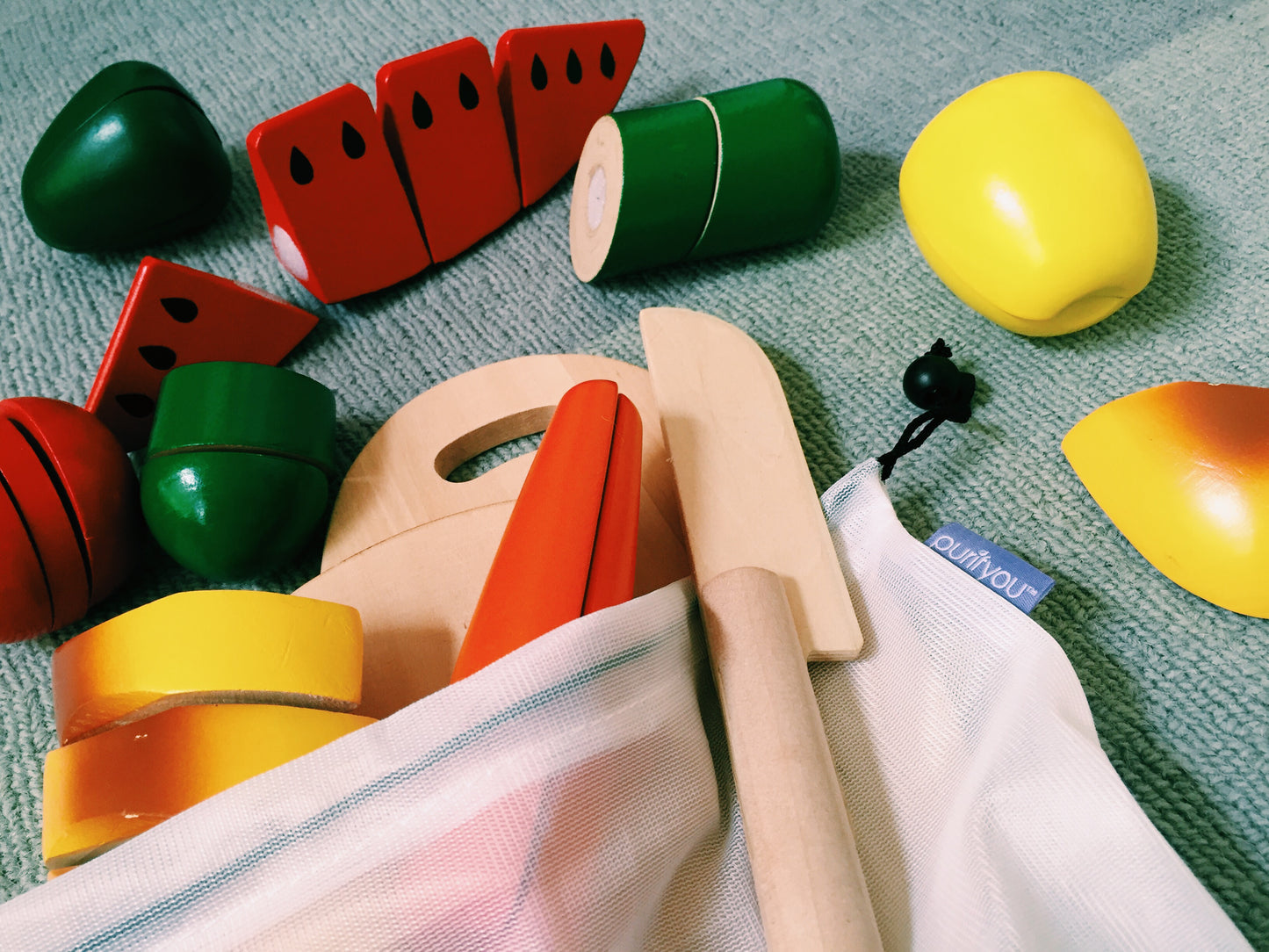 purifyou Reusable Mesh Bags - Market Bag for Fresh Produce, Groceries, Storage & Gifts (sold per set)