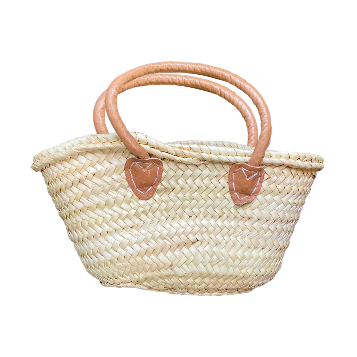 purifyou French Market Basket Bag, Handmade Moroccan Seagrass Basket Straw Bags For Summer, Beach, Laundry, & Picnic Basket